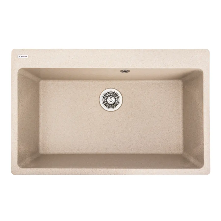 Гранітна мийка для кухні Platinum 7850 Bogema матова (сафарі)