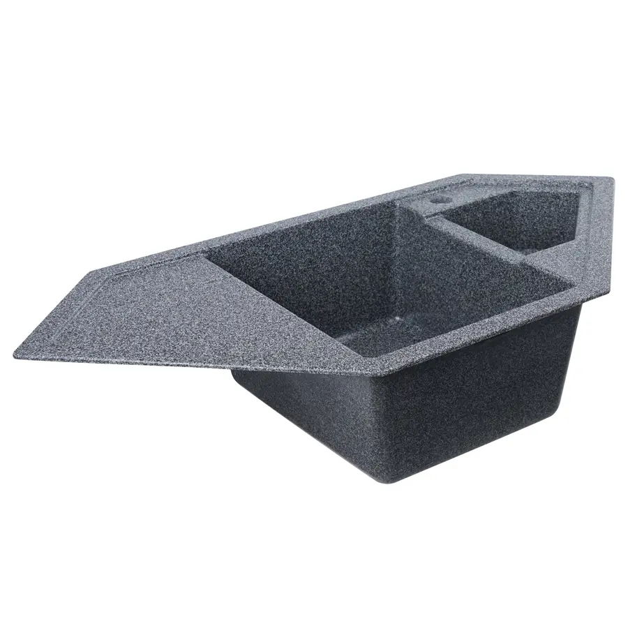 Гранітна мийка для кухні Platinum 9950 PANDORA матова Графіт