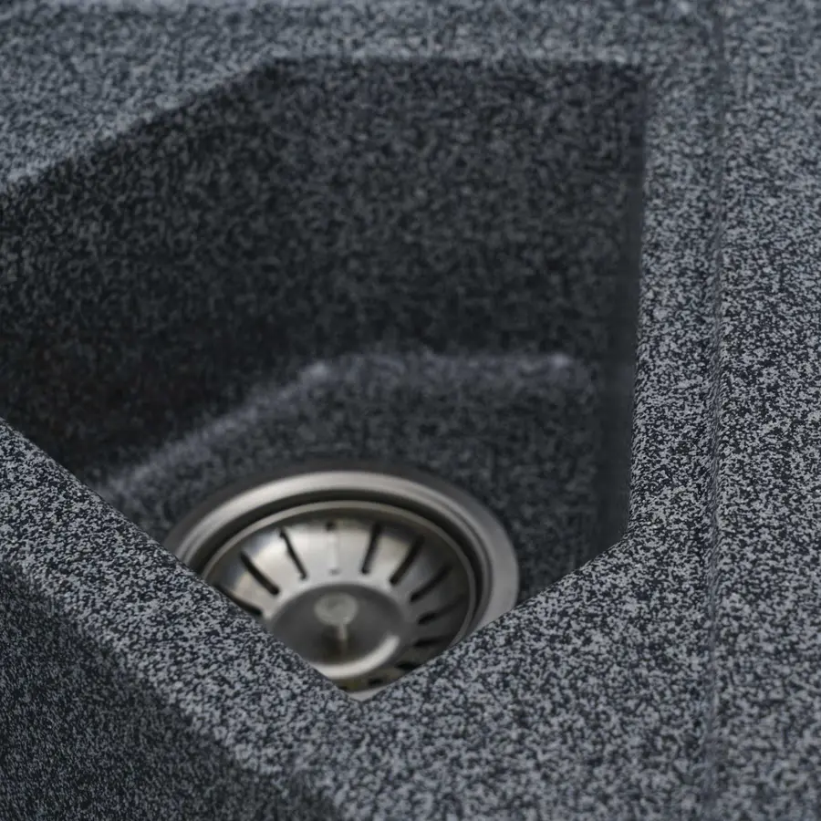 Гранітна мийка для кухні Platinum 9950 PANDORA матова Графіт