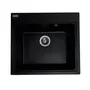 Гранітна мийка для кухні Platinum 5852 VESTA матова Чорна