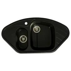 Гранітна мийка для кухні Platinum 9250UW LARGO глянець Чорна GOLD