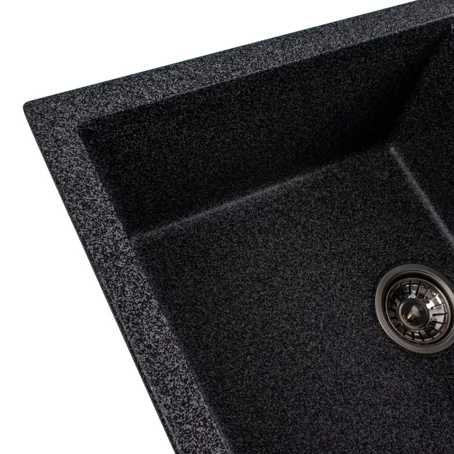 Гранітна мийка для кухні Platinum 7950 Selena матова Графіт