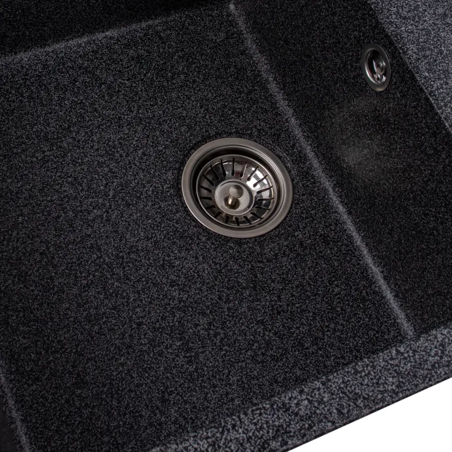 Гранітна мийка для кухні Platinum 7950 Selena матова Графіт