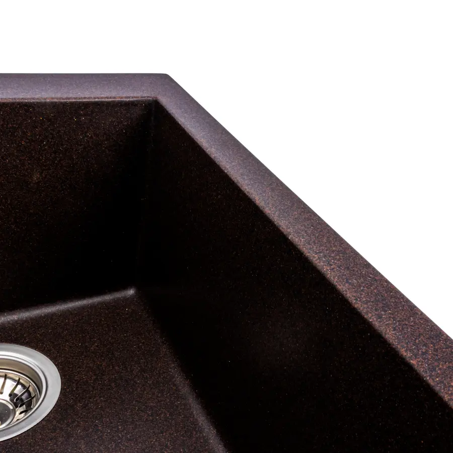 Гранітна мийка для кухні Platinum 4150 SOKIL матова Шоколад