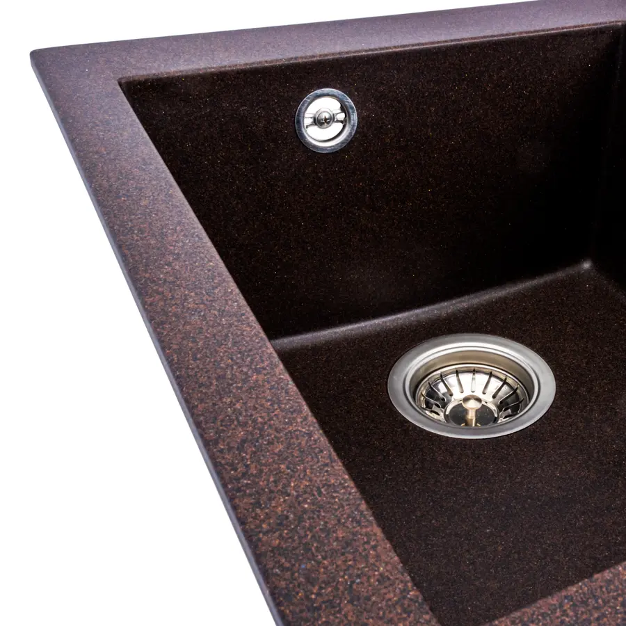 Гранітна мийка для кухні Platinum 4150 SOKIL матова Шоколад