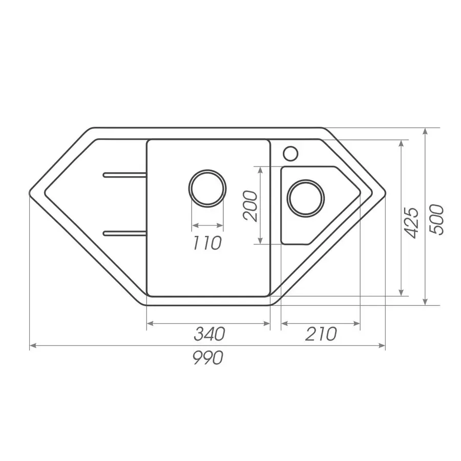 Гранітна мийка для кухні Platinum 9950 PANDORA матова Мокко