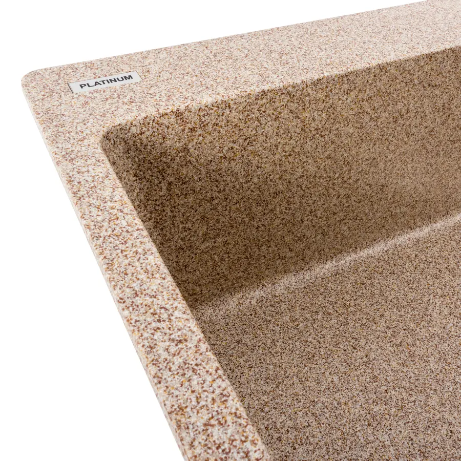 Гранітна мийка для кухні Platinum 7850 Bogema матова (карамель)