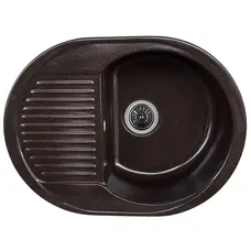 Гранітна мийка для кухні Platinum 6247 BORA глянець Мокко