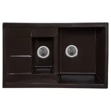 Гранітна мийка для кухні Platinum 7850W KESSAN глянець Шоколад