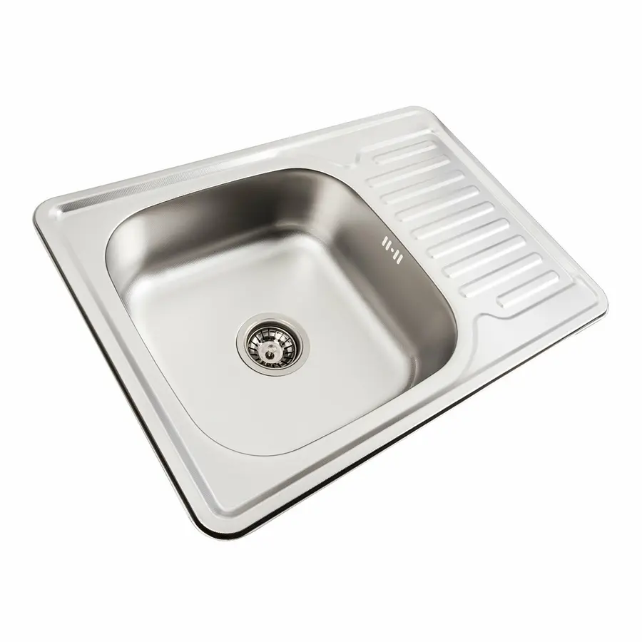 Кухонная мойка из нержавеющей стали Platinum 7050 ДЕКОР (0,8/180 мм)