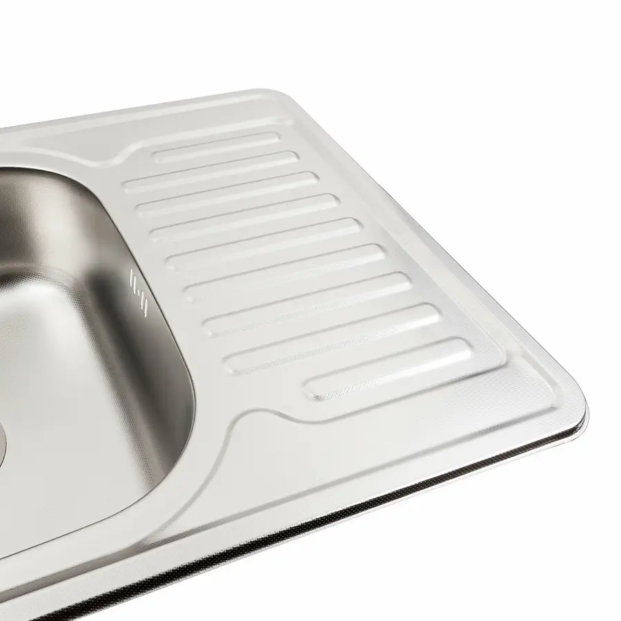 Кухонная мойка из нержавеющей стали Platinum 7050 ДЕКОР (0,8/180 мм)