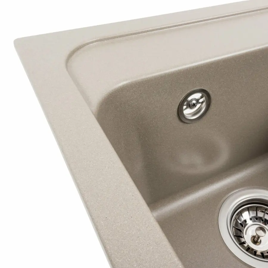 Гранитная мойка для кухни Platinum 4050 KORRADO матовый Титан