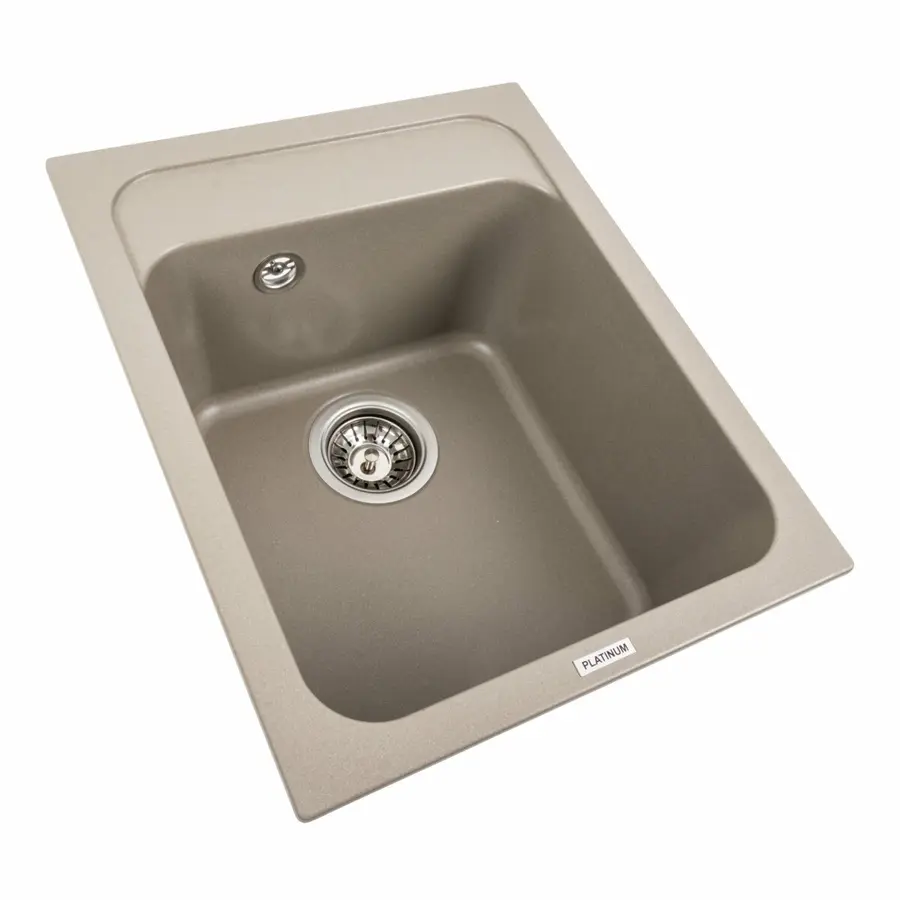 Гранитная мойка для кухни Platinum 4050 KORRADO матовый Титан