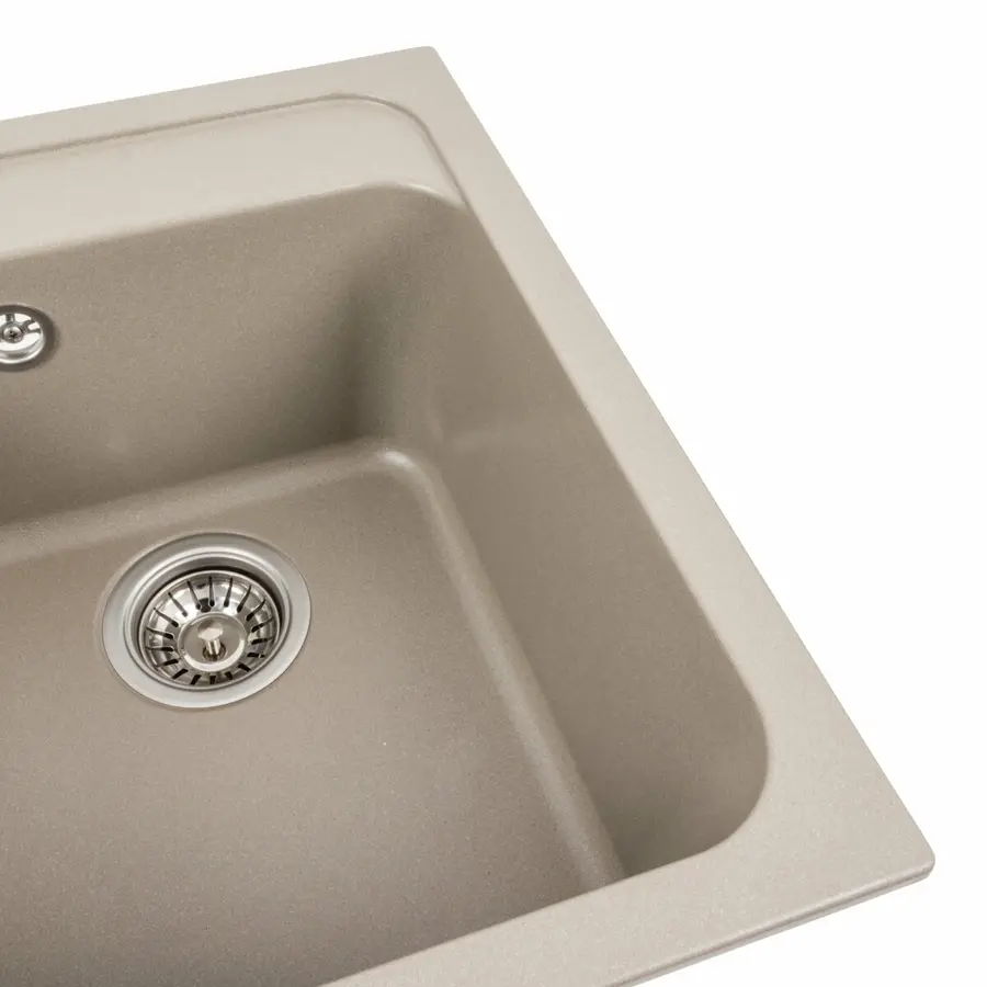 Гранитная мойка для кухни Platinum 4050 KORRADO матовый Титан