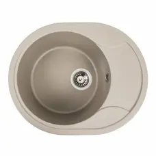 Гранітна мийка для кухні Platinum 5847 ONYX матовий Титан