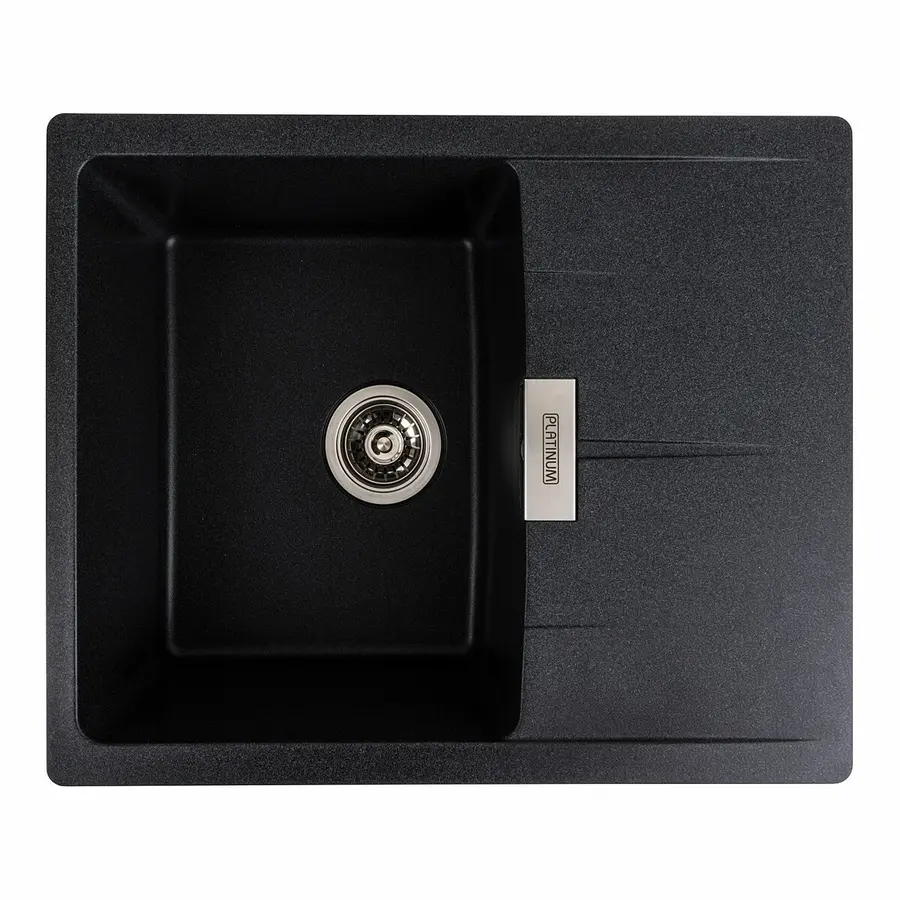 Гранітна мийка для кухні Platinum 6250 ZIRKONE матовий Карбон