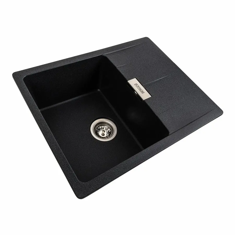 Гранітна мийка для кухні Platinum 6250 ZIRKONE матовий Карбон