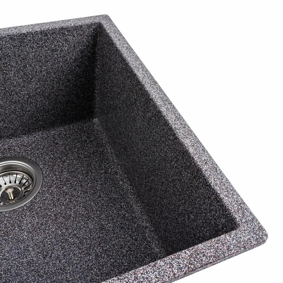 Гранітна мийка для кухні Platinum 4040 RUBA матовий мікс