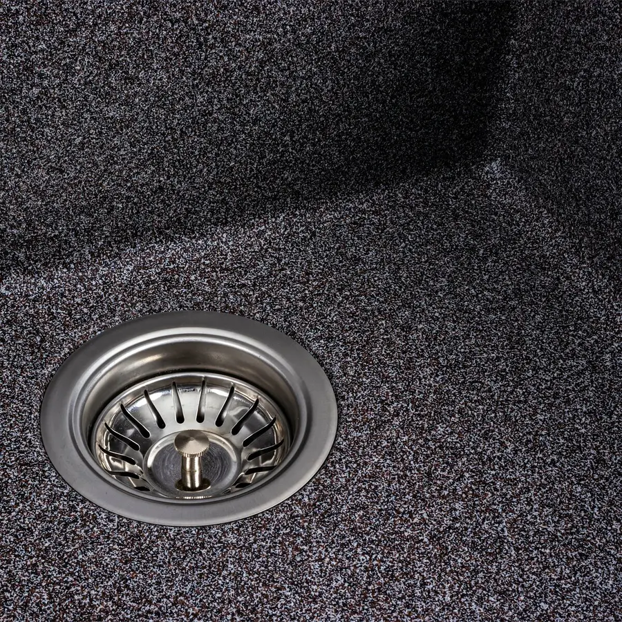 Гранітна мийка для кухні Platinum 4040 RUBA матовий мікс