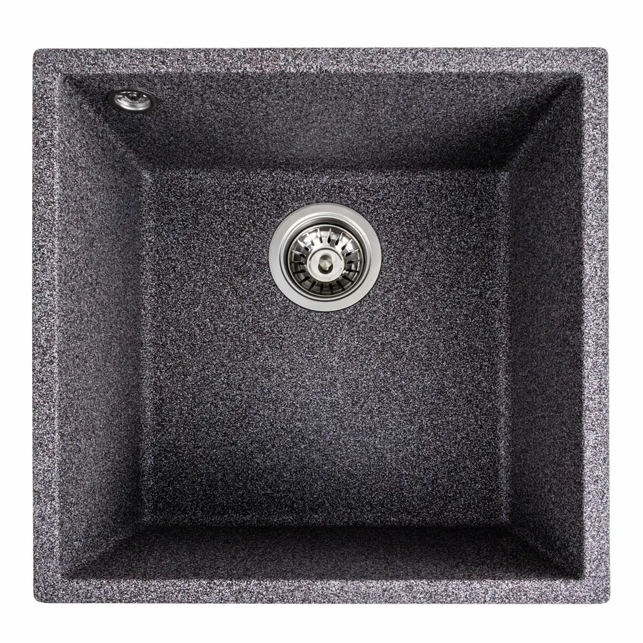 Гранітна мийка для кухні Platinum 4040 RUBA матовий мікс