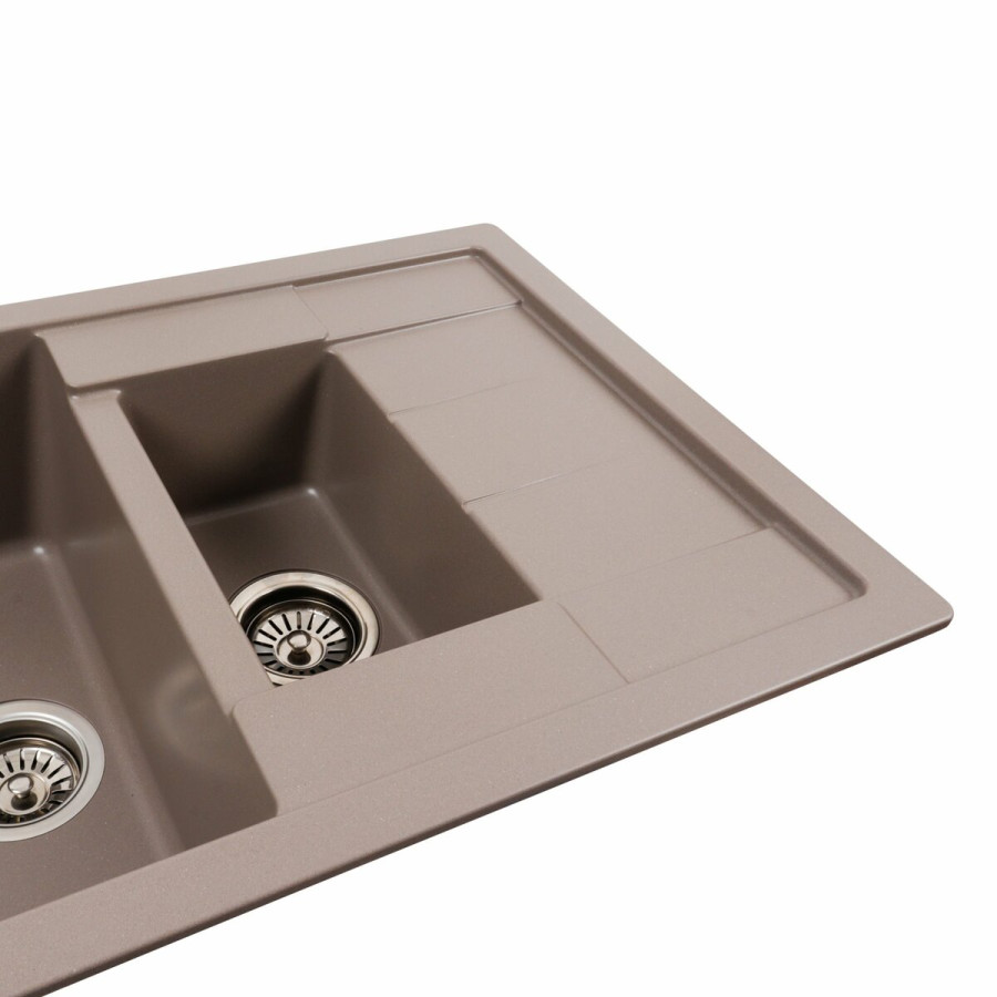Гранітна мийка для кухні Platinum 7850W TOSKANA матова Дюна