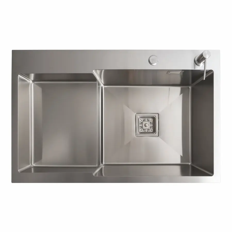 Кухонна мийка 78*50С R нержавійка Platinum Handmade (поглиблена полиця, 3.0/1.0 мм)