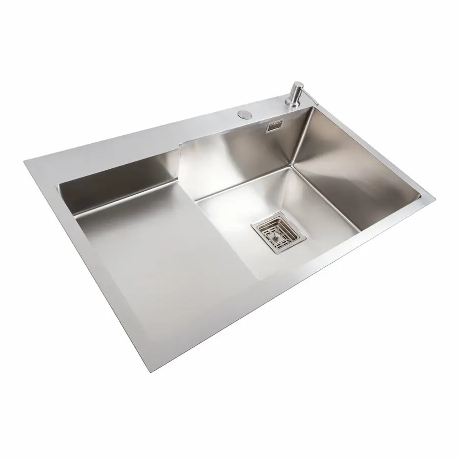 Кухонна мийка 78*50С R нержавійка Platinum Handmade (поглиблена полиця, 3.0/1.0 мм)