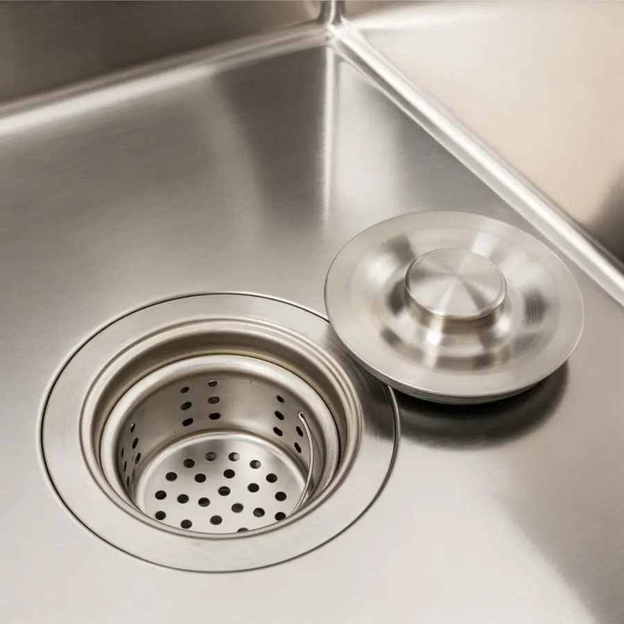 Кухонна мийка CM 58*48 L нержавійка VALESO Handmade (круглий сифон 3,0/0,8)