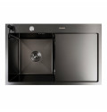 Кухонна мийка CM 78*50 L чорна PVD VALESO Handmade (круглий сифон 3,0/0,8)