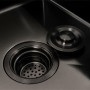 Кухонная мойка CM 78*50 L черная PVD VALESO Handmade (круглый сифон 3,0/0,8)