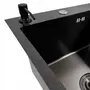 Кухонна мийка CM 78*50 L чорна PVD VALESO Handmade (круглий сифон 3,0/0,8)