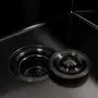 Кухонна мийка 50*50 PVD чорна Valeso Handmade (сифон круглий, 3,0/0,8)