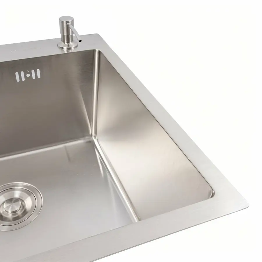 Кухонна мийка 50*50 нержавійка Valeso Handmade (товщина 3,0/1,5)