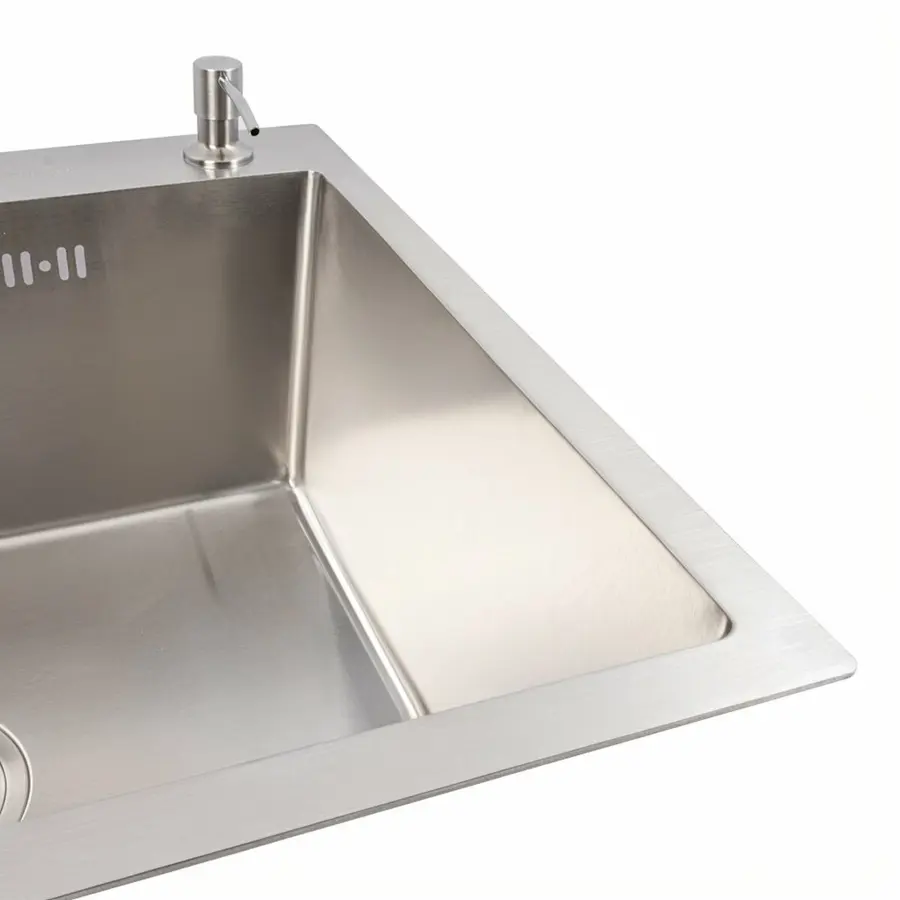 Кухонна мийка нержавійка 60*50 VALESO Handmade ECN (2,0/0,5)