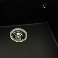 Гранітна мийка для кухні VALESO OASIS 5444 матова Чорний металік