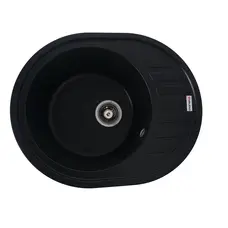 Гранитная мойка для кухни VALESO SOUL 6250 матовая Черный металлик