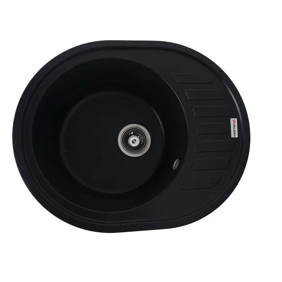 Гранитная мойка для кухни VALESO SOUL 6250 матовая Черный металлик