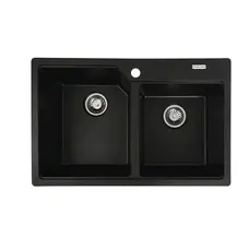 Гранитная мойка для кухни VALESO HARMONY 7850 матовая Черная