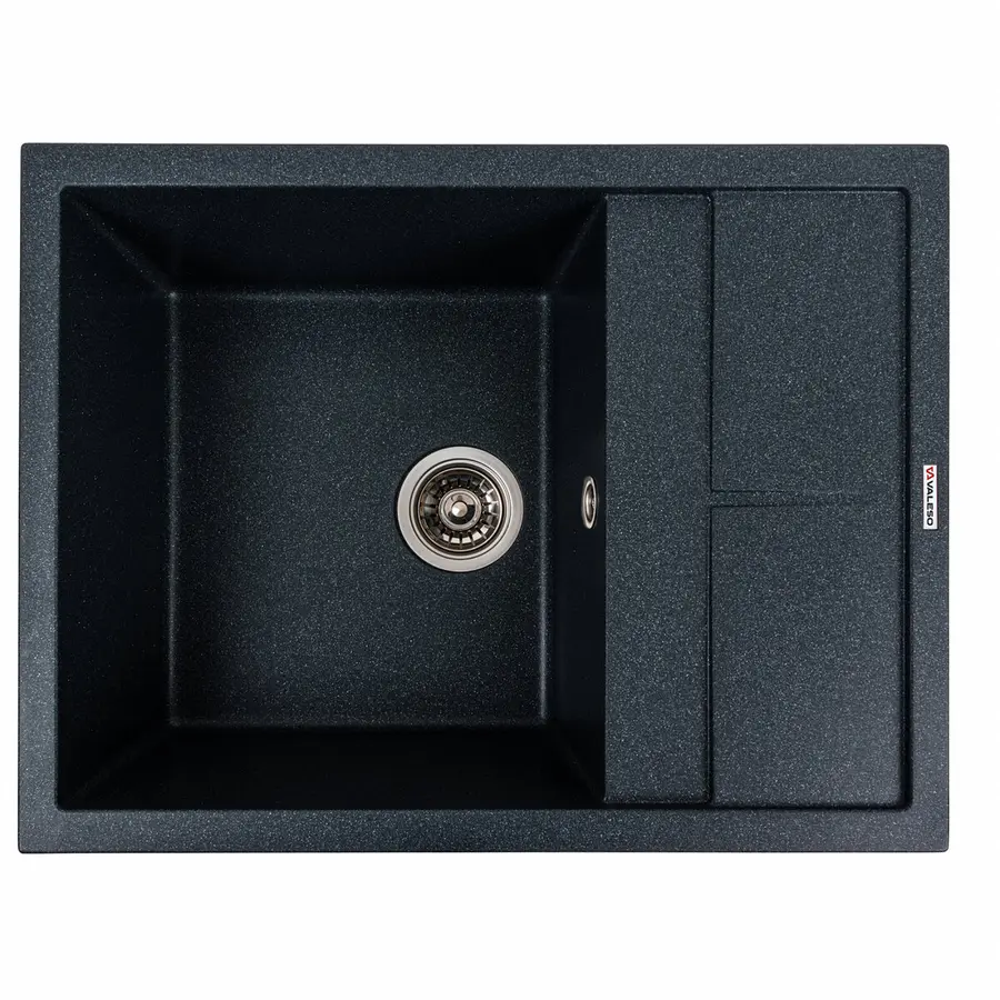 Гранітна мийка для кухні VALESO LOTOS 6550 матова Антрацит