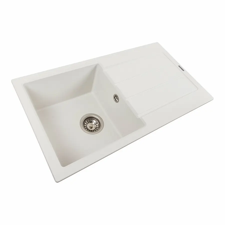 Гранитная мойка для кухни VALESO SOLID 7843 матовая Белоснежная