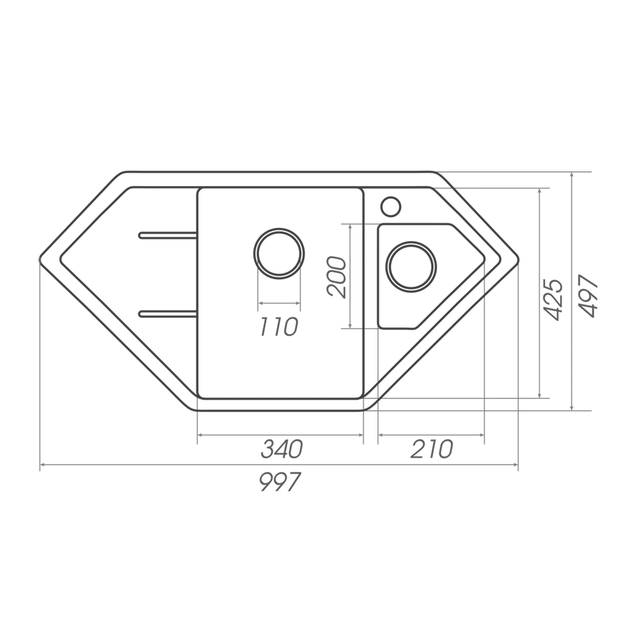 Гранитная мойка для кухни VALESO PANDORA 9950 матовая Сафари