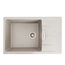 Гранитная мойка для кухни VALESO ROMA 7850 матовая Серая