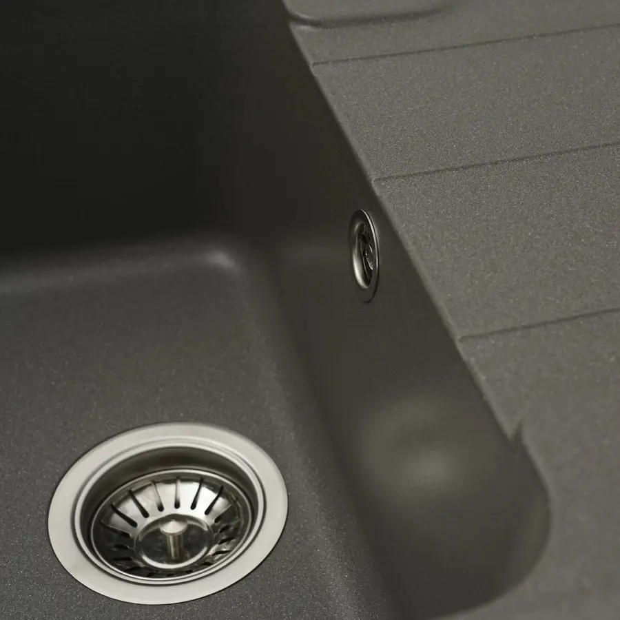 Гранитная мойка для кухни VALESO VERONA 7850 матовая Серый муссон