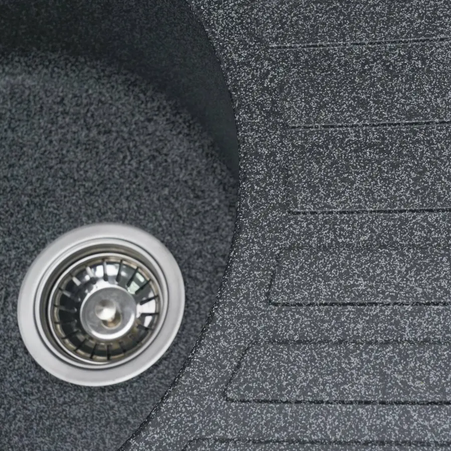 Гранитная мойка для кухни VALESO LIRA 7750 матовая Графит