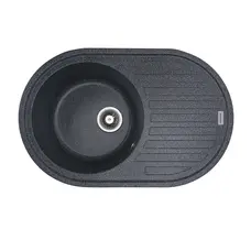 Гранитная мойка для кухни VALESO LIRA 7750 матовая Графит