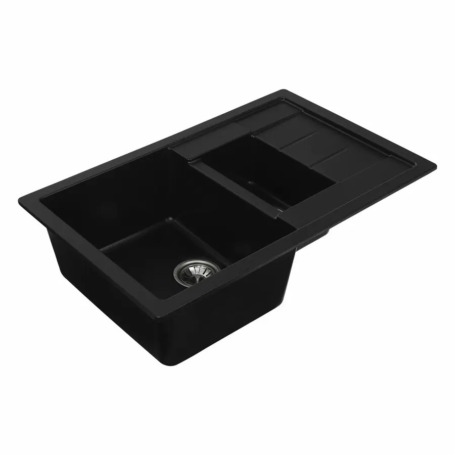Гранитная мойка для кухни VALESO TOSKANA 7850W матовая Черная