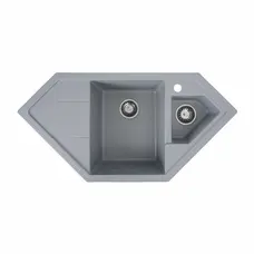 Гранітна мийка для кухні VALESO PANDORA 9950 матова Сірий металік