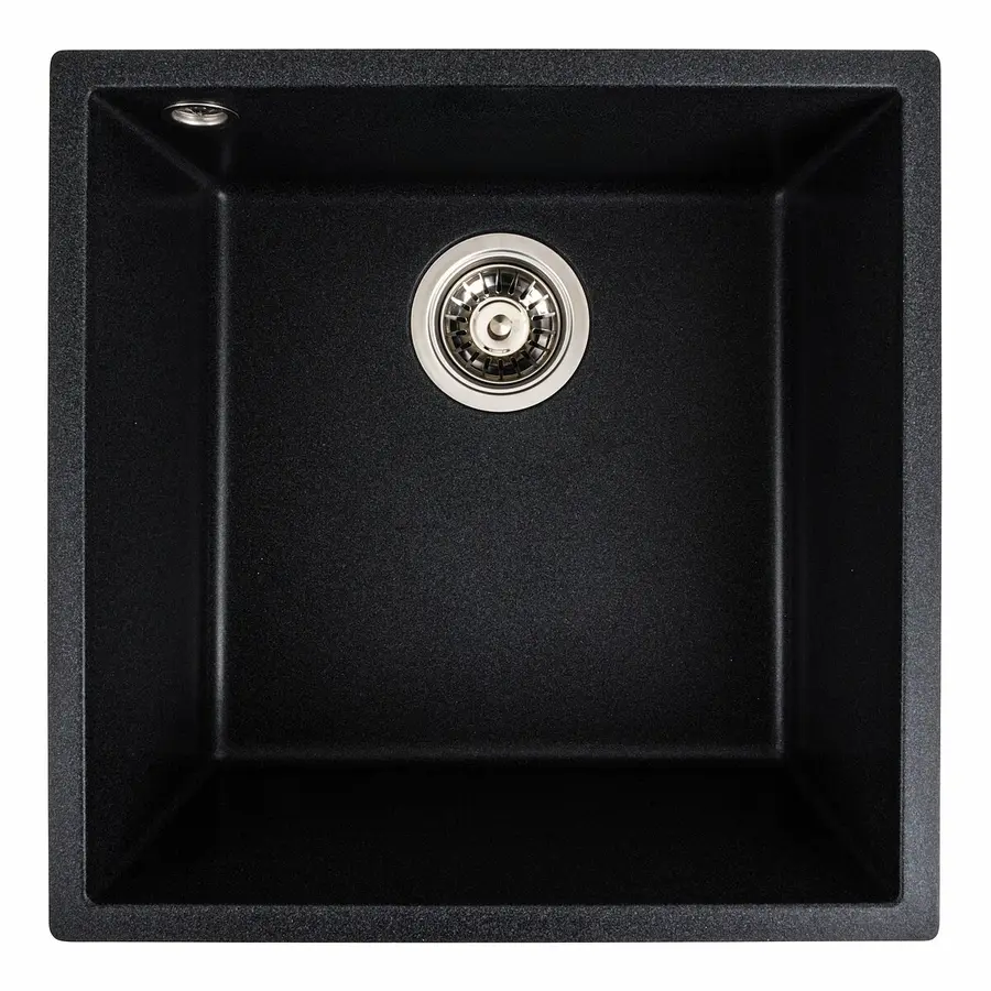 Гранітна мийка для кухні VALESO 4040 RUBA матовий карбон