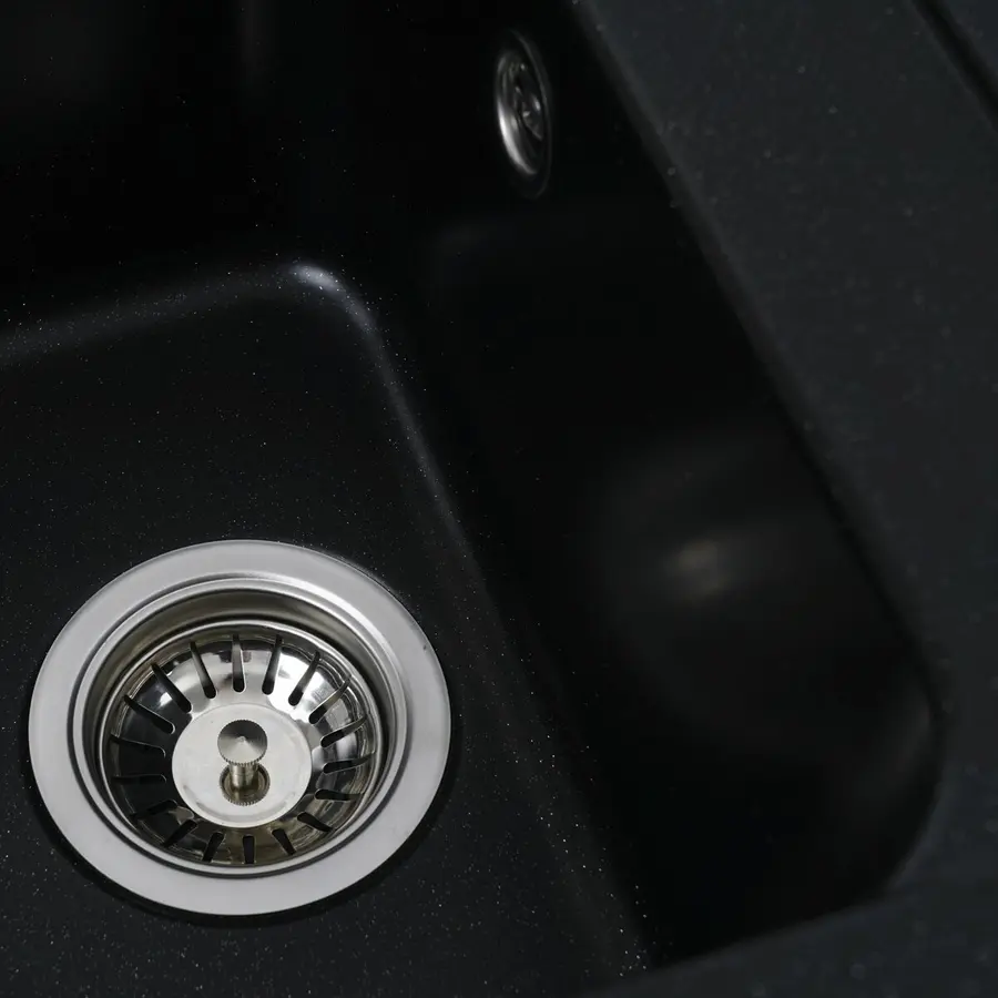 Гранитная мойка для кухни VALESO KORRADO 4050 матовая Черный металлик