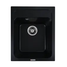 Гранитная мойка для кухни VALESO KORRADO 4050 матовая Черный металлик